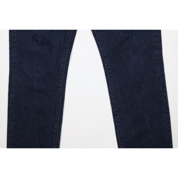 J Crew Mens 35x32 Faded The Driggs Slim Fit Straight Leg Denim Jeans Indigo Blue - Picture 3 of 10
